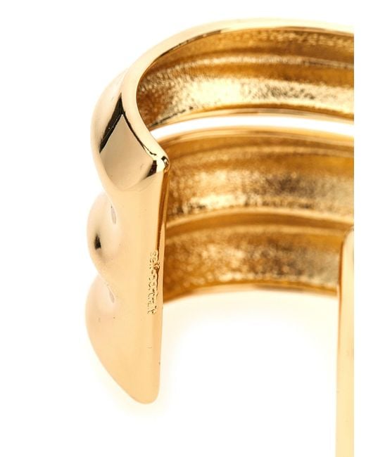 Self-Portrait Metallic Self -Porträt 'Gold geformtes Manschettenarmband'