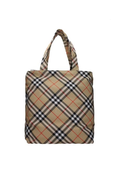 Burberry Brown Shoulder Bags Fabric/Sand