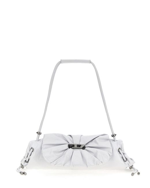 DIESEL 'scrunch D -schouder S'schoudertas in het White