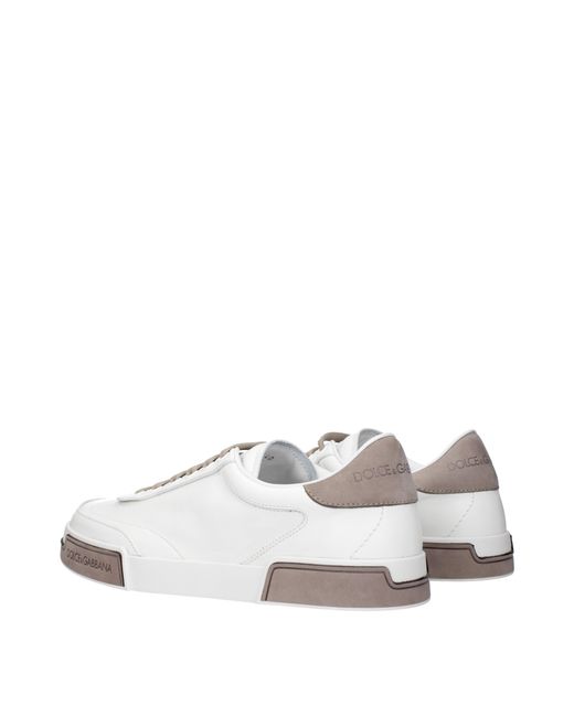 Dolce & Gabbana White Dolce&Gabbana Sneakers Portofino Yacht Leather/Dove for men