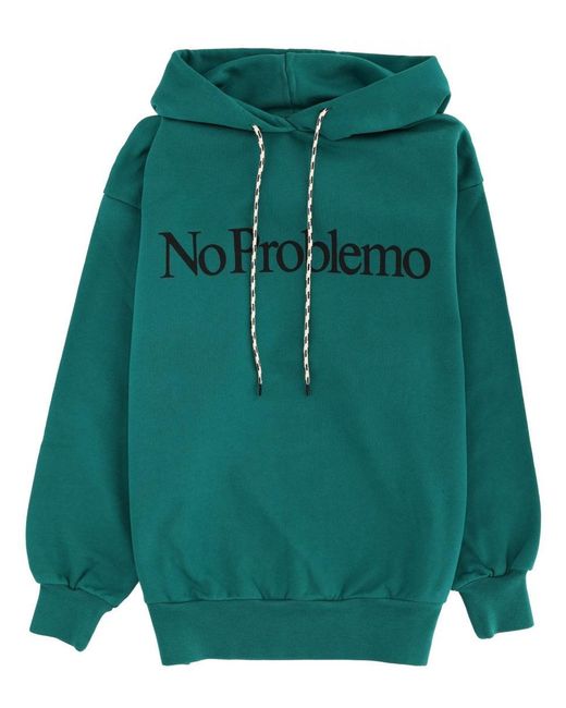 No Problemo Green Sweatshirt With Logo