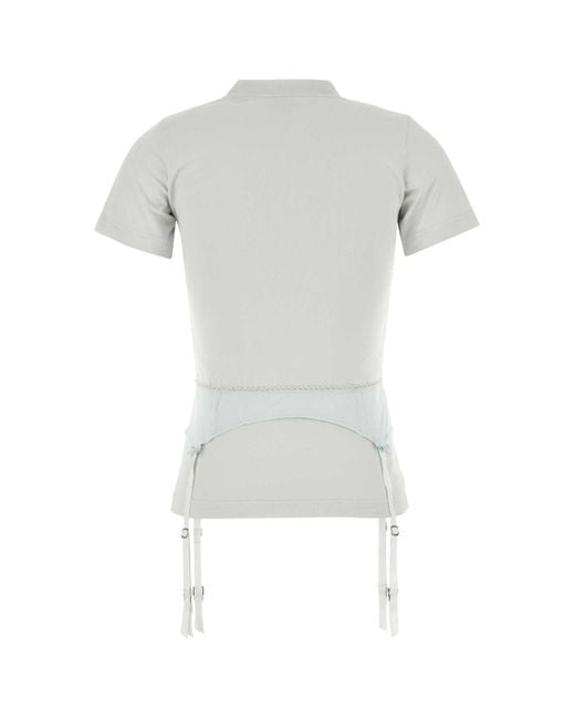 Balenciaga White Chalk Stretch Cotton T-Shirt