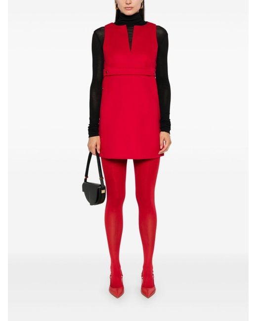 P.A.R.O.S.H. Red Leak Belted Mini Dress