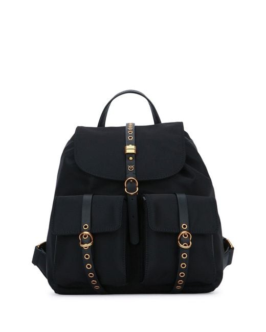 Pinko Black Backpack Classic Nylon+Pu