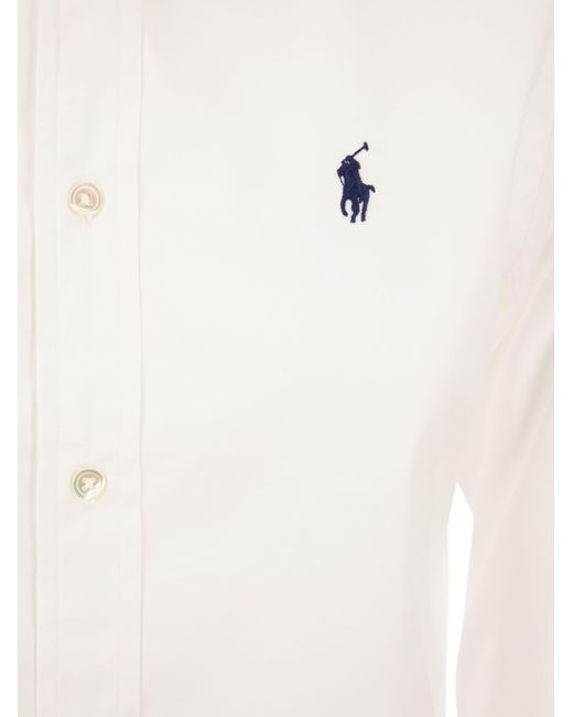 Polo Ralph Lauren Langarmes Baumwollhemd in White für Herren