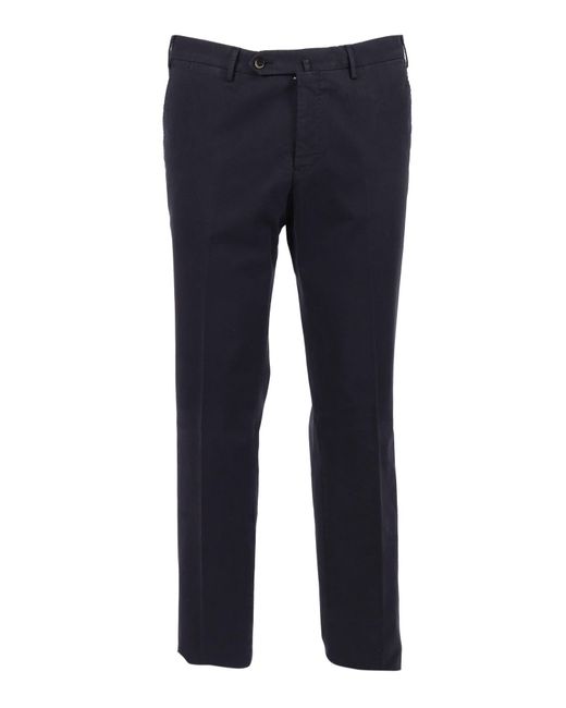 PT01 Blue Slim, Flat Front, Diagonal Pockets, Unfinished