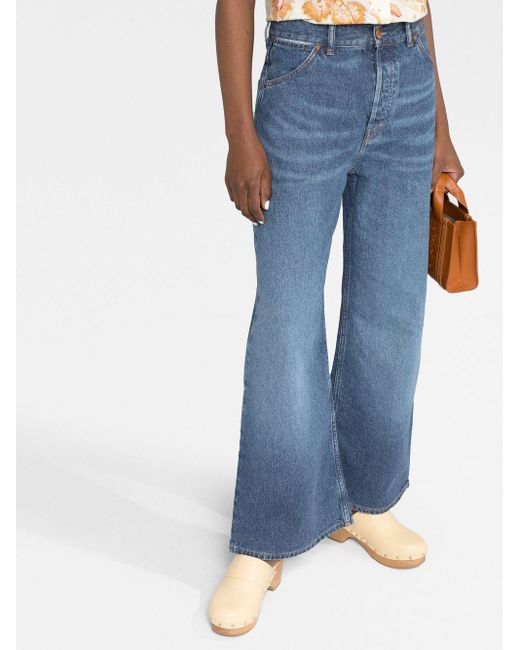 Chloé Blue Wide Leg Denim Jeans