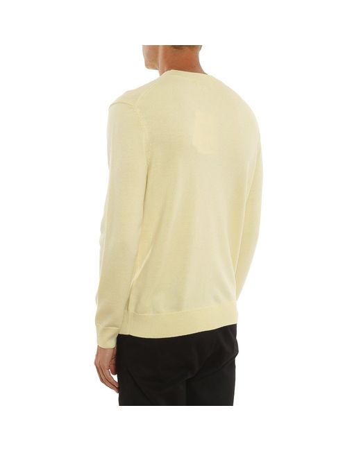Pull de laine de logo KENZO pour homme en coloris Yellow