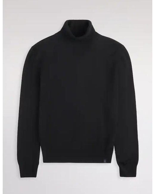 Fay Black Wool Turtleneck for men