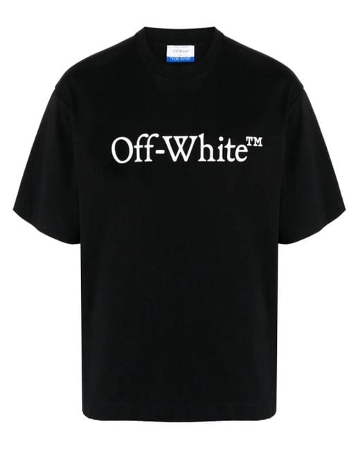 Off-White c/o Virgil Abloh Black Big Bookish Skate Cotton T Shirt