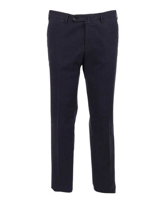 PT01 Blue Slim, Flat Front, Diagonal Pockets, Unfinished