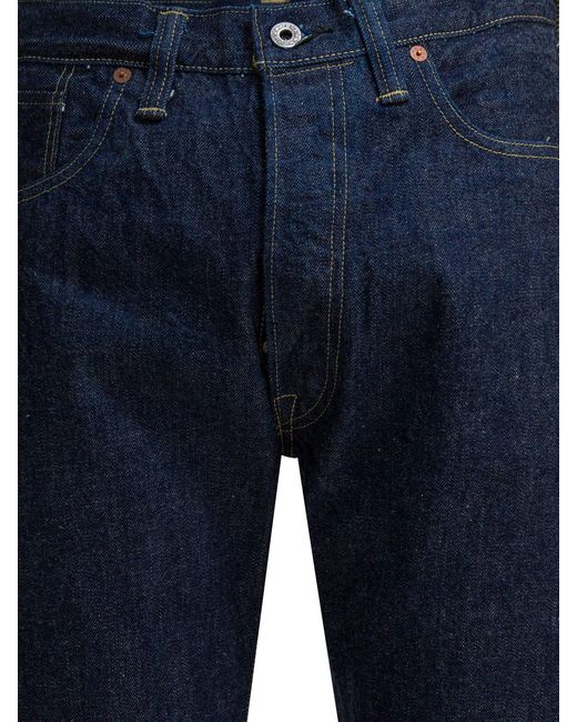 Vaqueros de pierna recta Buzz Rickson's de hombre de color Blue