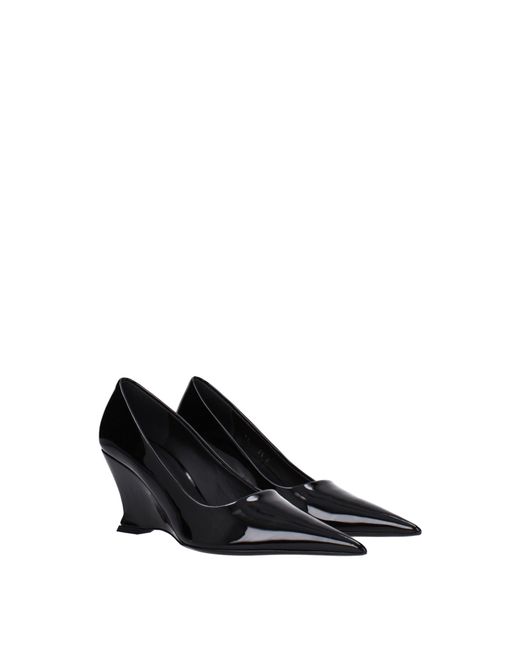 Ferragamo Black Patent Leather Pumps