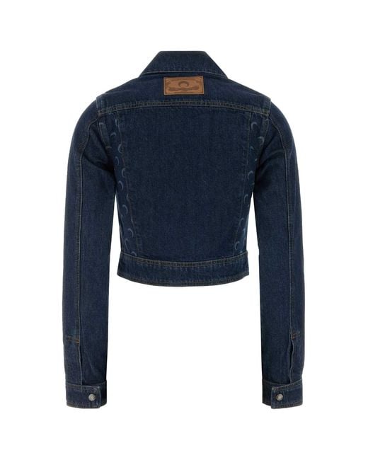 MARINE SERRE Dark Blue Denim Jacket