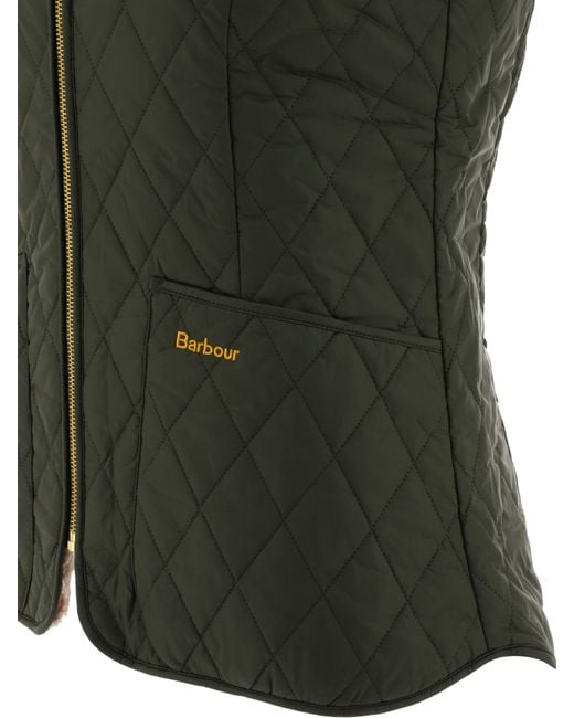 Barbour Gewatteerde Bodywarmer Met Diamantpatroon in het Green