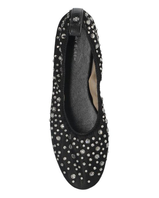 Tory Burch Black Crystal Ballet Flats for men