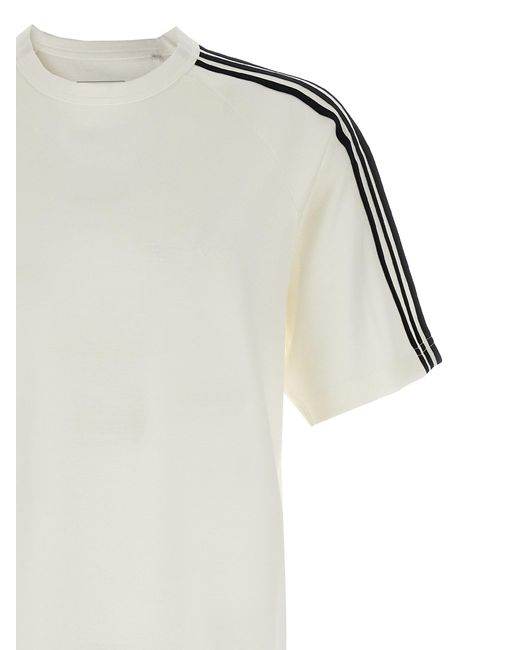 Y-3 White 'y-3 Short Sleeve Tee 3-stripes' T-shirt