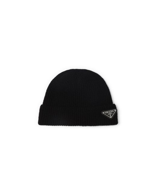 Prada Black Cashmere Hat for men