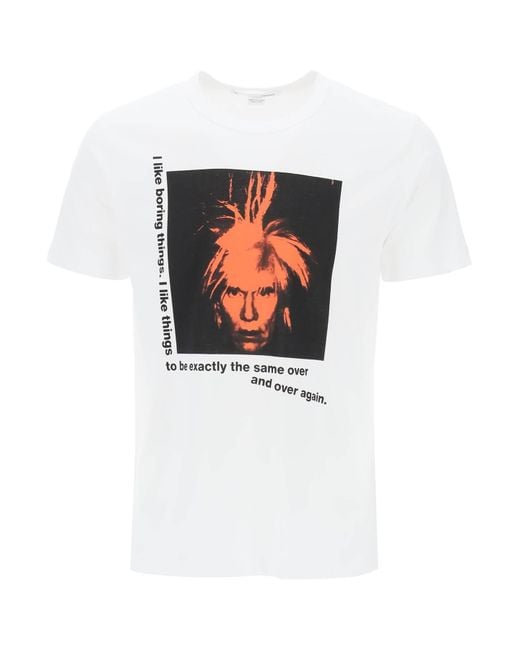 Comme des Garçons Comme Des Garcons -shirt "andy Warhol Gedrukt T -shirt in het White voor heren