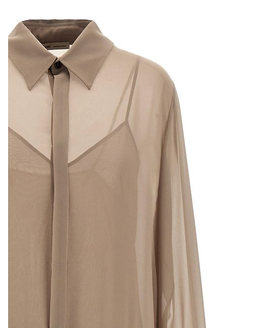 AMI Natural Kleid "Pleated Midi"