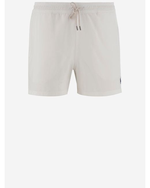 Slim Traveller Swimsuit di Polo Ralph Lauren in White da Uomo