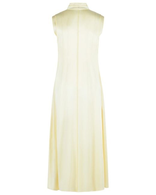 Jil Sander White Ivory Acetate And Viscose Dress