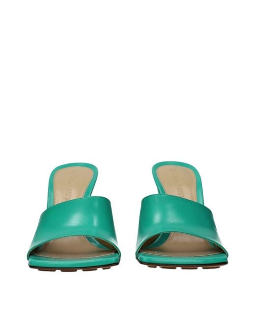 Bottega Veneta Green Sandals Acid/ Leather