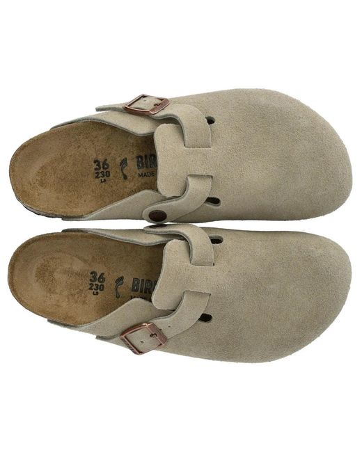 Birkenstock Brown Boston Suede Taupe Clog