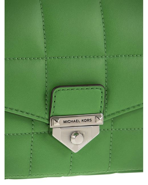 So Ho Pequeño bolso de hombro de cuero acolchado Michael Kors de color Green