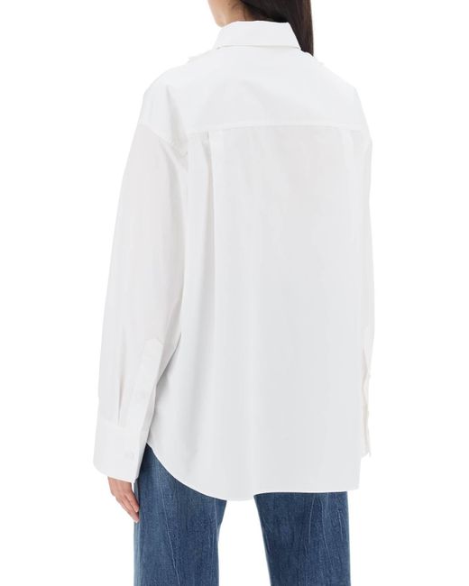Valentino Garavani Geborduurd Shirt In Compacte Pop in het White