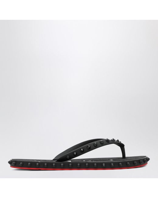 Christian Louboutin Black Super Loubi Flip Thong Sandals