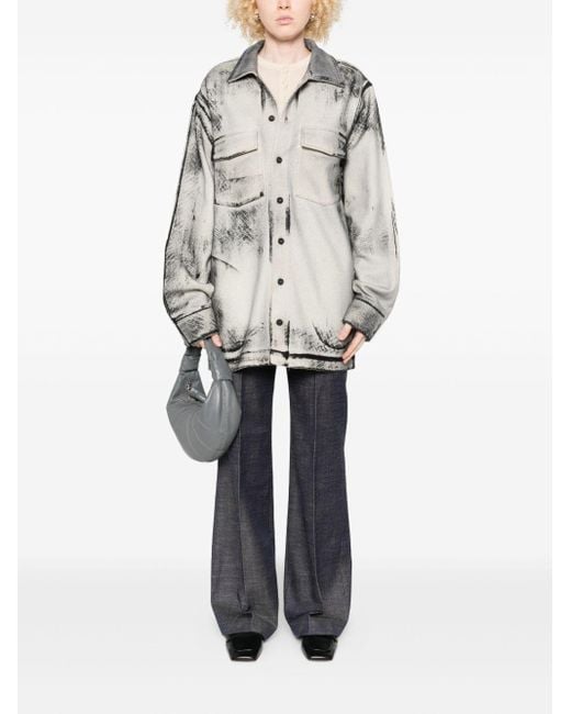 Avant Toi Gray Wool And Cashmere Blend Shirt