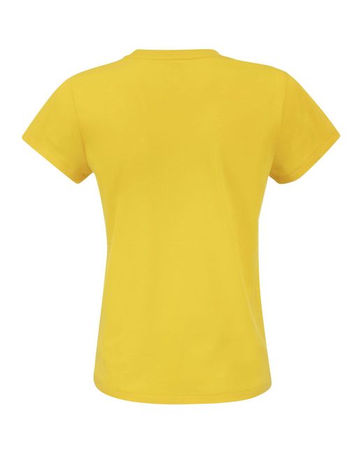 Camiseta de algodón de la tripulación de Polo Ralph Lauren de color Yellow