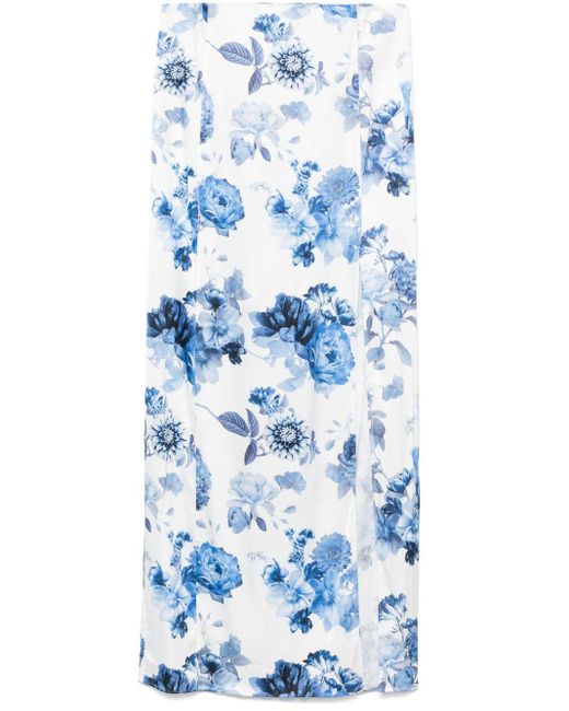 Alice + Olivia Stephine Maxi-Rok in het Blue