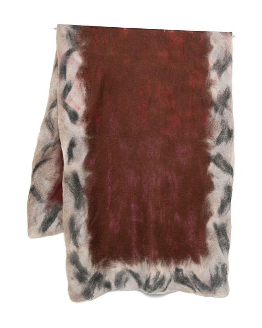 Silvana Manetti Brown Cashmere And Silk Scarf