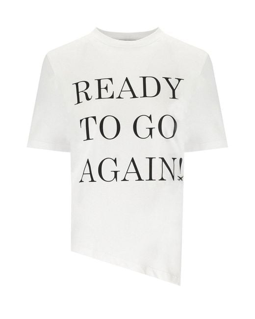 Elisabetta Franchi White Gesso Asymmetric T Shirt for men