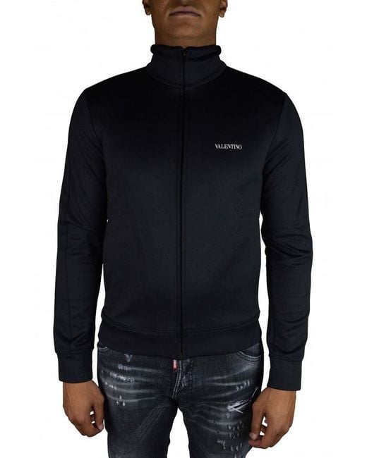 Valentino Garavani Blue Logo Zip Front Jersey Vest