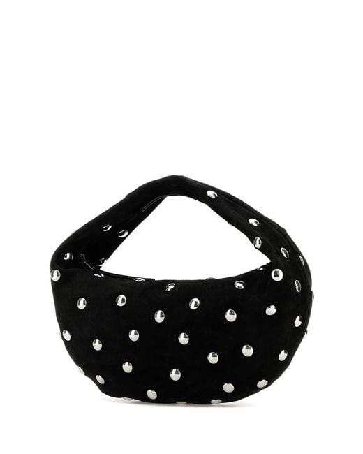 Khaite Black Suede Medium Olivia Shoulder Bag