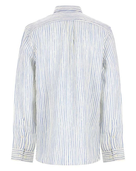 120% Lino Blue Camicia