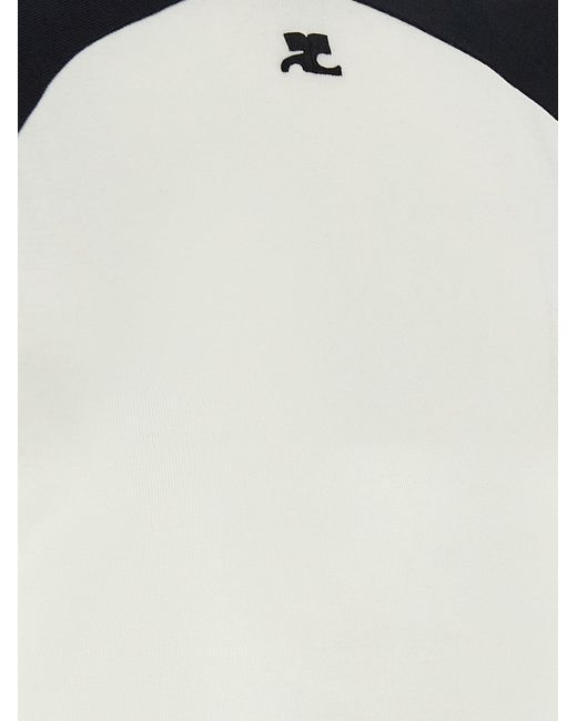 T-shirt du contraste du cercle des terres Courreges en coloris Black