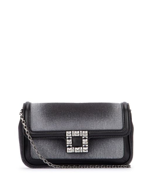 Roger Vivier Black Viv' Jeu De Fille Denim Bag