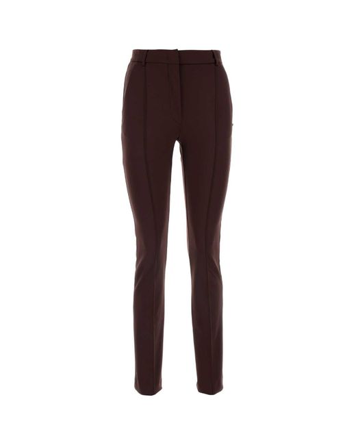 Sportmax Brown Chocolate Stretch Nylon Skinny Ricetta Pant