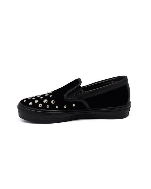 Ferragamo Black Salvatore Velvet Slip-On