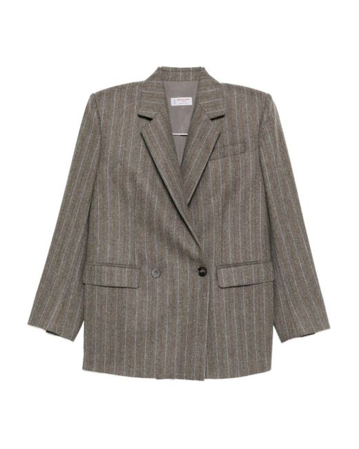 Alberto Biani Gray Double-Breasted Jacket