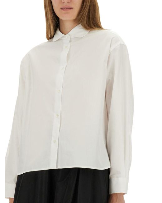 Aspesi White Cotton Poplin Boxy Shirt
