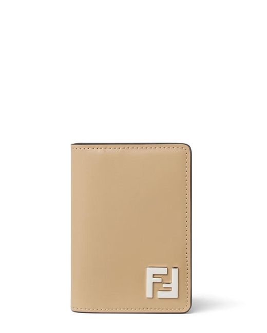 Fendi Natural Card Holder "Squared Ff"