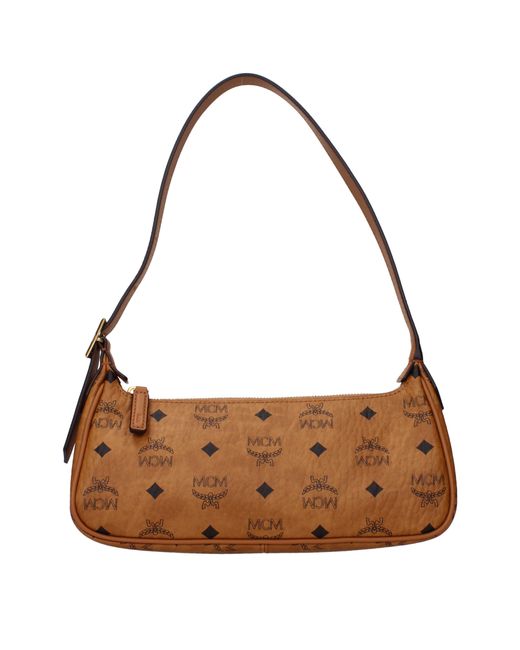 MCM Brown Borse A Spalla Donna Pelle Marrone/Cognac