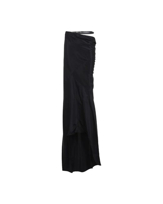 Tom Ford Silk Satin Lange Bias Rok in het Black