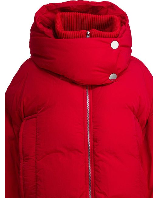 Max Mara Anti-druppel Kort Donsjack in het Red
