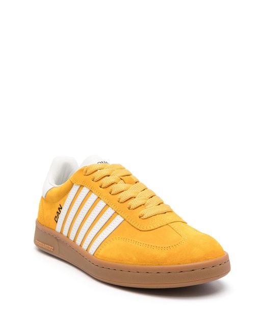 DSquared² Orange Boxer Leather Sneakers